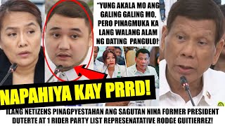 Matapos MAGFEELING IMBESTIGADOR Rep GUITIERREZ PINALAMON ng KAHIHIYAN ni Former Pres DUTERTE [upl. by Elockcin]