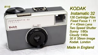 KODAK Instamatic 32 1972 [upl. by Alleinad]