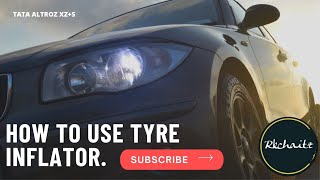 HOW TO USE TYRE INFLATOR  TELUGU  CAR ACCESSORIES [upl. by Lebasi164]