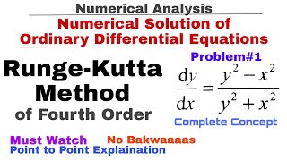 9 RungeKutta Method of Fourth Order  Concept amp Problem1  Numerical Analysis  Numerical Methods [upl. by Hama]