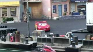 Lightning McQueen debuts in Lights Motors Action Extreme Stunt Show at Disneys Hollywood Studios [upl. by Malet]