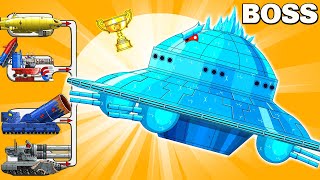 Monster tank UFO ICE vs MEGA TANK  Cartoons about tankNina tank cartoon [upl. by Demp88]