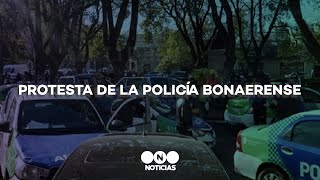 RECLAMO DE POLICÍAS BONAERENSES piden aumento y más protección contra la inseguridad  Telefe [upl. by Saimerej]