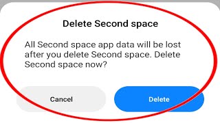 How To Delete Second Space All Redmi Phones  Second Space Delete Kaise Kare Mi Phone [upl. by Asselim]