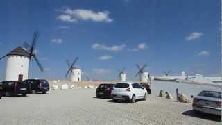 スペインの旅 ★ ラ・マンチャの白い風車 The Windmills  La Mancha Spain [upl. by Joh639]