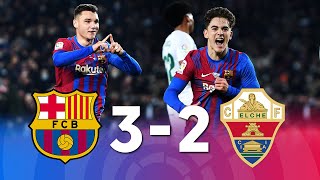 Barcelona vs Elche 32 La Liga 202122  MATCH REVIEW [upl. by Borchert]