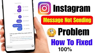 Instagram message not sending problem today  instagram message sending problem insta message issue [upl. by Aidnis256]