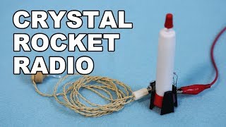 Crystal Rocket Radio  Crystal Radio using a Krazy Glue container [upl. by Danette]