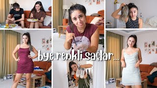 VLOG  Renkli Saçlarıma Veda Ediyorum Arkadaşımın Nikahına Elbise Seçelim [upl. by Anitniuq799]