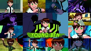 All young Ben transformations in Ben 10 omniverse [upl. by Rovert]