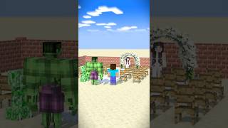 HELP Creeper Throw Spear For Cute Girl VS Hulk VS HeroBrine anime shorts trending happy [upl. by Ardekan]