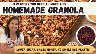 Learn How to Make Granola  This Easy amp Healthy Granola Recipe is Low Sugar amp Saves Money [upl. by Chitkara]