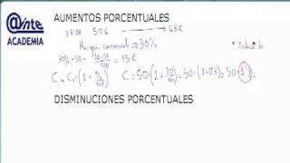 Aumentos y disminuciones porcentuales Matematicas 3º ESO AINTE [upl. by Pepito670]