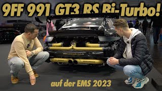 Vom Unfallfahrzeug zum Showcar 991 GT3 RS mit 9FF Turboumbau  Essen Motor Show 2023 pt1 [upl. by Hachman551]