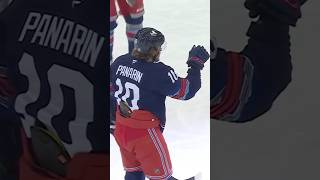 What a shot from the Breadman artemipanarin nyr nhl hockey goal [upl. by Ecitnerp]