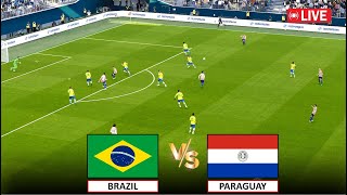 🔴AO VIVO BRASIL x PARAGUAI AO COM IMAGENS I COPA AMÉRICA 2024 I JOGO AO VIVO HOJEI eFootball PES 21 [upl. by Nej]