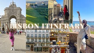 4Minute Itinerary for Lisbon Portugal  Where to Stay Eat amp Explore  LashanyaB [upl. by Aidin314]