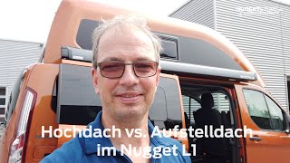 Ford Nugget Produktvorstellung  Vorteile des Hochdachs im L1 [upl. by Neliac]