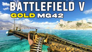 Unlocking gold on the most Chaotic weapon in Battlefield V MG 42 [upl. by Pellet]