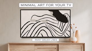 TV Art Screensaver Minimal Modern Line Art Scandinavian Art and TV Background  4K [upl. by Aicenert362]