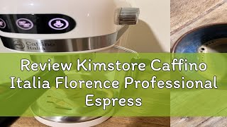 Review Kimstore Caffino Italia Florence Professional Espresso Machine with Milk Frother [upl. by Cavit]