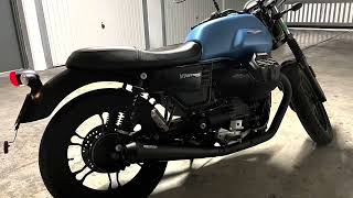 Moto Guzzi V7 III Mistral Short Exhaust comparison [upl. by Mathew348]