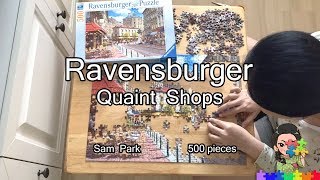 15 Ravensburger Puzzle 500 pieces  Quaint Shops Jigsaw Timelapse [upl. by Mccord]