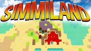 Being God In Simmiland  The Dumbest Human Civilization  Volcano Power  Simmiland Gameplay [upl. by Kerns]