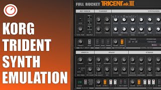 FREE VSTAU Synthesizer Full Bucket Music Tricent Korg Trident Emulation  SYNTH ANATOMY [upl. by Pincas]