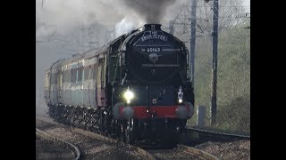 60163 Tornado amp The Ebor Flyer 90mph run at Arlesey 1Z63 14042018 [upl. by Saba795]