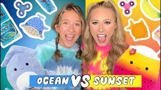 OCEAN 💙🌊🤍 VS SUNSET 💗🌅 💛LEARNING EXPRESS SHOPPING CHALLENGE [upl. by Brotherson]