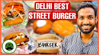 Delhi ka Best Street Food Burger  Veggie Paaji [upl. by Sufur801]