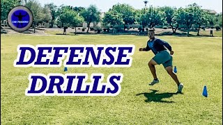 3 Cone Drills for Football Defense  Defense Drills for Football [upl. by Adalard]