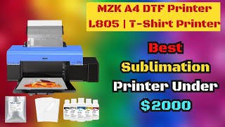 MZK A4 DTF Printer L805  Best TShirt Transfer Printer  2024 Details [upl. by Ahsikad669]