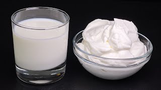 Verwandeln Sie 1 Glas Milch in Schlagsahne Hausgemachtes Rezept in 10 Minuten [upl. by Kunz615]