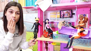 Ladybug Marinette ve Cat Noir ile Barbie’nin yeni evinde Chloe’yi yakalıyorlar Kız oyunları [upl. by Boardman]