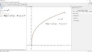 Parametrización de una curva cúbica xy3 con Geogebra [upl. by Marika]