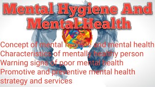 हिन्दी में  Mental Hygiene And Mental Health  Unit 7  Psychology  BSc Nursing [upl. by Lymn162]