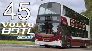 Lothian Buses 958  Service 45  Volvo B9TL  Fast Driver [upl. by Sarita]