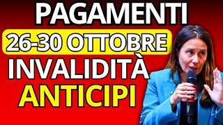 INPS PAGA 2630 OTTOBRE Pagamenti ADI Invalidità Bonus NASpI e 730 [upl. by Llenehs]