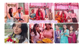 sagai vlog छोटी बहन की सगाईsister engagement vlogvlogging vlogvideo vlog [upl. by Burrow893]