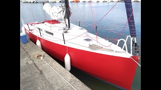 Launching quotLaïta Classicquot aluminium sailing boat 26ft [upl. by Irahc]