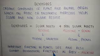 What are glycosides  glycosides structure  glycosides function  pharmacognosy B pharma [upl. by Thamos]