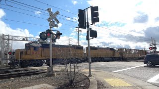 UP 637 Florin Flyer Local  Mercantile Dr Railroad Crossing Rancho Cordova CA [upl. by Nomar]