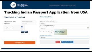 VFS Global Indian Passport Application Tracking or Checking Status from USA [upl. by Ardyth]