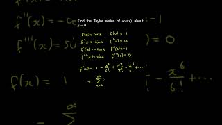 Taylor Series for cosx about x0 or the Maclaurin Series Example  Calculus [upl. by Linda]