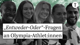 OlympiaAthletinnen beantworten ehrlich unsere „EntwederOder“Fragen  Olympics Paris [upl. by Zamir]