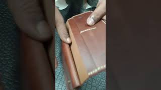 Hand Made Genuine Leather Wallets leathercraft leathergoods [upl. by Doi]