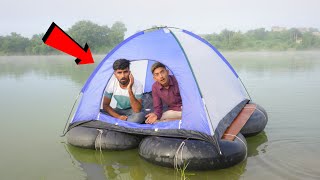 Camping Full Night Between Deep River  Most Hardest Challenge😱 [upl. by Baggs989]