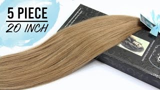 Dirty Blonde 12 Clipin Hair Extensions 20 Inch 5 Piece  ZALA [upl. by Aronaele]